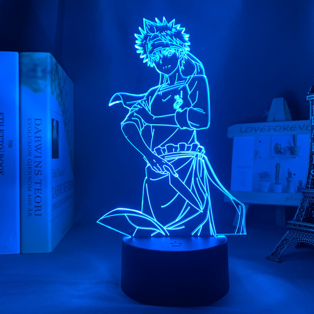 Anime Led Light Food Wars Shokugeki No Soma for Bedroom Decor